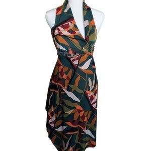 Verdant Jungle Print Dress Wrap